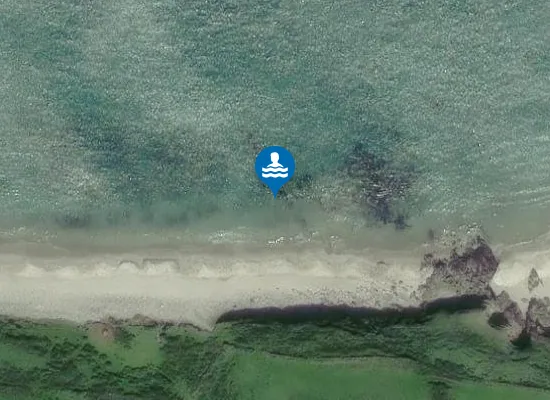 Satellite image of Lund Beach