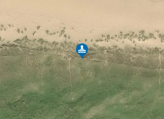 Satellite image of Strath Bay Beach