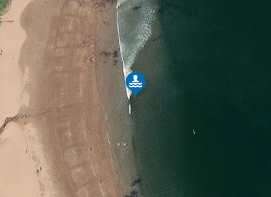 Satellite image of Coldingham Sands