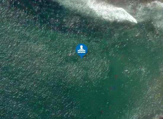 Satellite image of Manorbier Beach