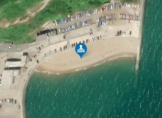 Satellite image of Rock-a-Nore Beach