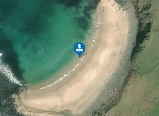 Satellite image of Tràigh Dhail Bheag