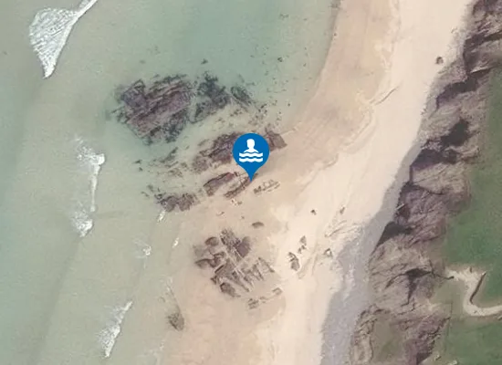 Satellite image of Tràigh Chumail
