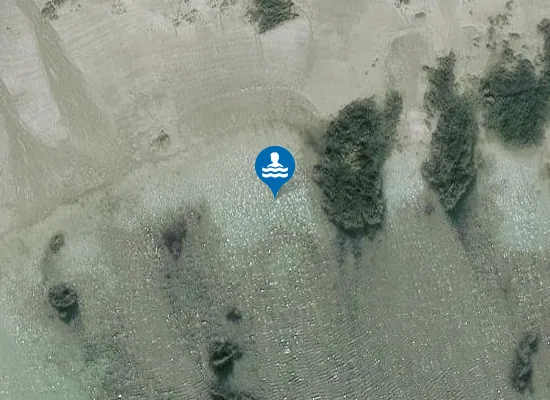 Satellite image of Uisken Beach