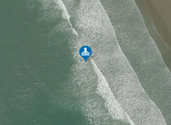 Satellite image of Margam Sands