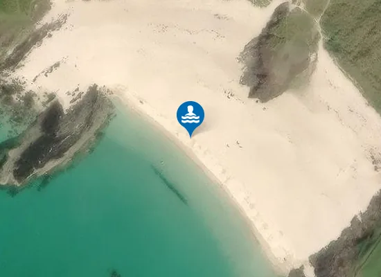 Satellite image of Clachtoll Beach
