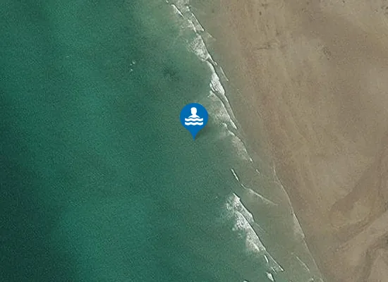 Satellite image of Big Sand Beach