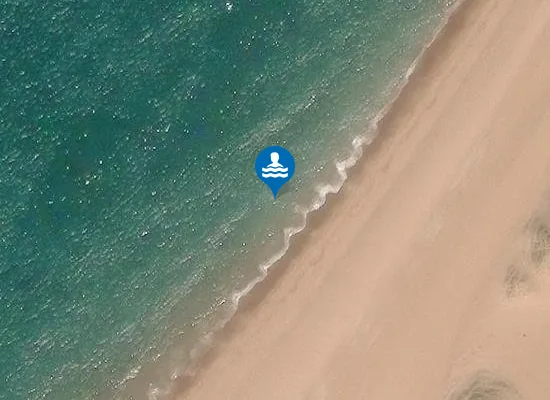 Satellite image of Redpoint Beach