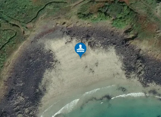 Satellite image of Porthbeer Cove