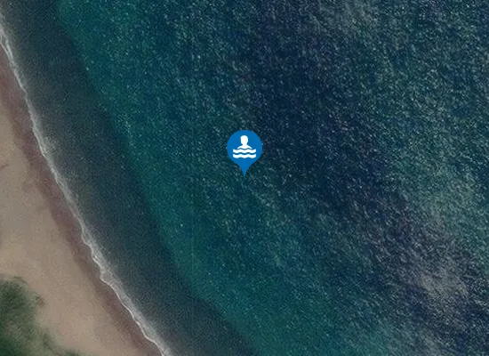 Satellite image of Reawick beach