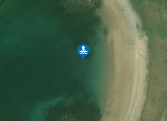 Satellite image of Popplestones Beach