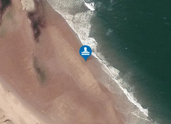 Satellite image of Cocklawburn Beach
