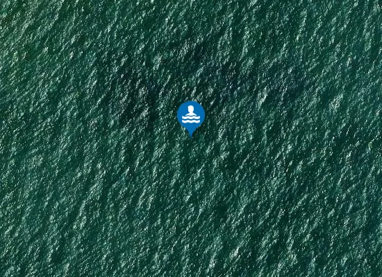 Satellite image of Red Rock Beach