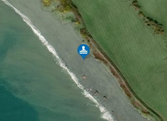 Satellite image of Fleswick Bay