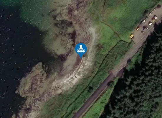 Satellite image of Ronachan Beach