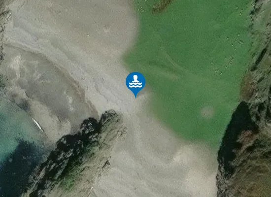 Satellite image of St Columba’s Bay