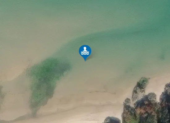 Satellite image of Singing Sands