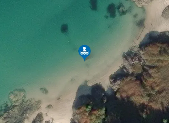 Satellite image of Singing Sands