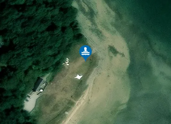 Satellite image of Cellars Beach