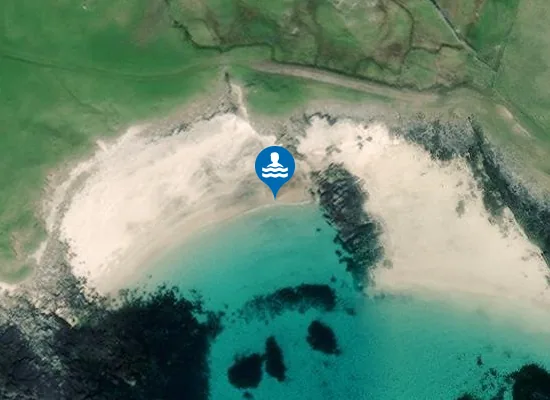 Satellite image of Tràigh na Cleabhaig