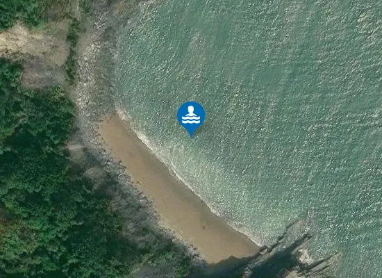 Satellite image of Traeth y Cribach