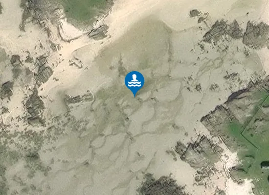 Satellite image of Fidden Beach
