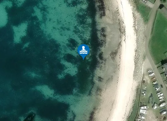 Satellite image of Porthloo Beach