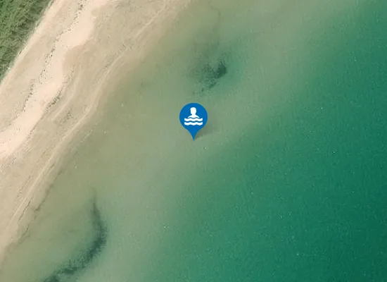 Satellite image of Kilnaughton Beach
