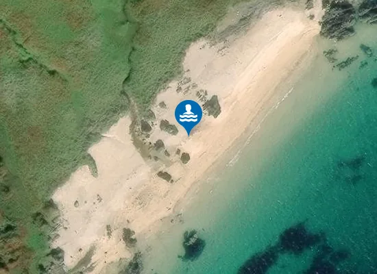 Satellite image of The Singing Sands