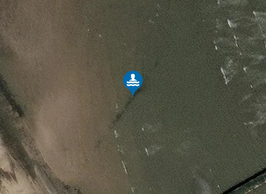 Satellite image of East Sands of Leith