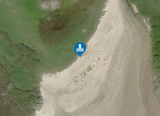 Satellite image of Tràigh Ghortain