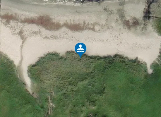 Satellite image of Little Feall Beach