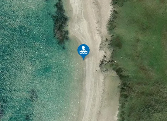 Satellite image of Tràigh Sgaisteil