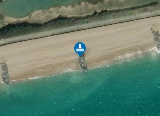 Satellite image of Lancing Beach