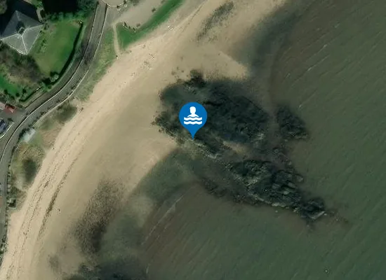 Satellite image of Black Sands