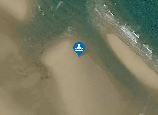 Satellite image of Lligwy Beach