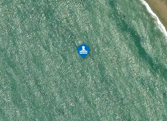 Satellite image of Rocken End Beach