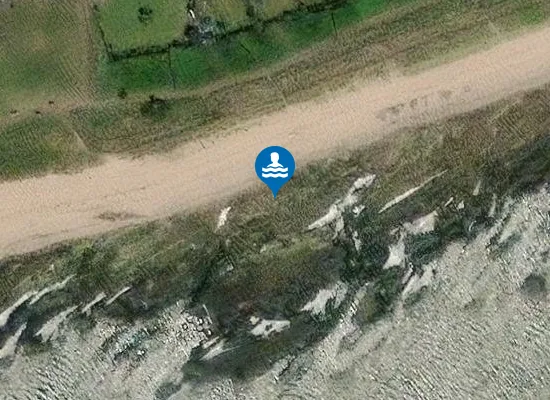 Satellite image of Carnoustie Beach