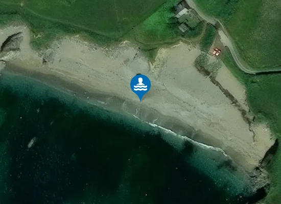 Satellite image of Hemmick Beach