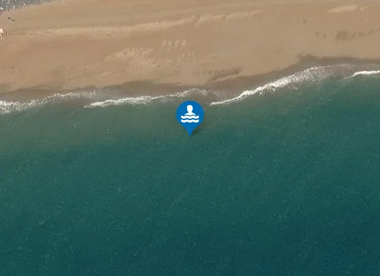 Satellite image of Shakespeare's Beach