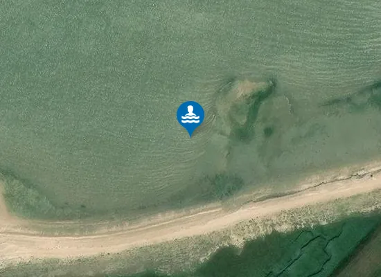 Satellite image of Yantlet Beach
