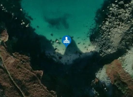 Satellite image of Veor Cove