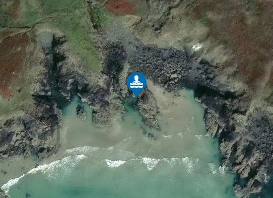 Satellite image of Downas Cove
