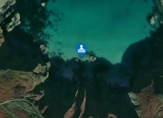 Satellite image of Treen Cove