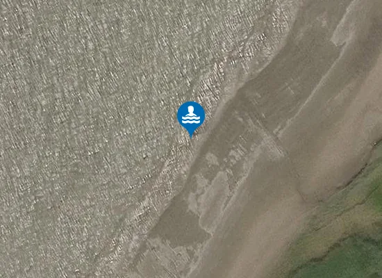 Satellite image of Lendalfoot Beach