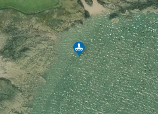Satellite image of Glenstocking Sands