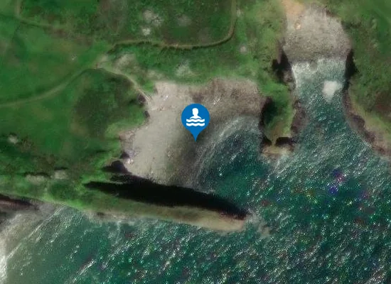 Satellite image of Church Door Cove Beach