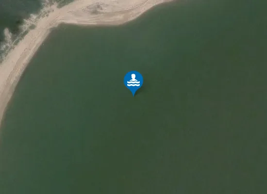 Satellite image of South Shellness Beach