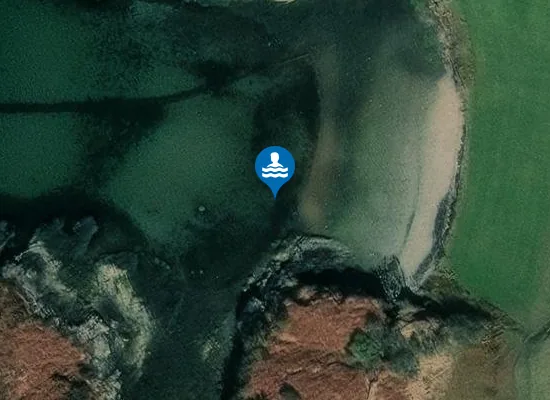 Satellite image of Drumbuie Beach