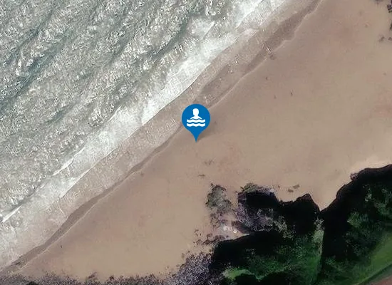 Satellite image of Musselwick beach